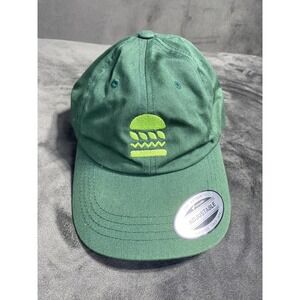 Yupoong Hat Cap Strap Back Green Hunter Trucker Burger Fishing Outdoor Hiking